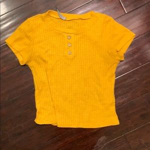Yellow crop top